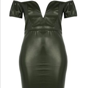 faux leather dress